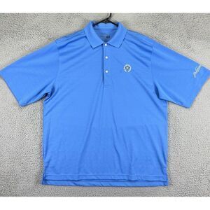 Jack Nicklaus Golf Polo Shirt Large Blue The Memorial Performance Rugby Mens